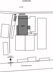 Lageplan KAOS auf dem Hof der Wilhleminenhofstraße 91-93