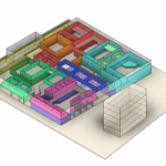 3D Modell einer Fabrik in Neukölln