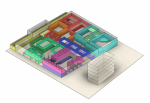 3D Modell einer Fabrik in Neukölln